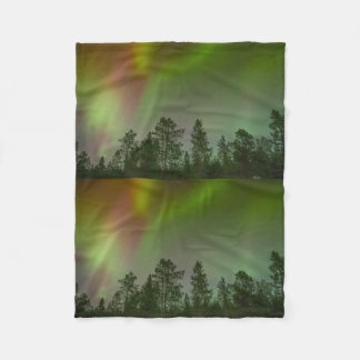 Cobertor De Velo Aurora Boreal Luzes do Norte Árvores Natureza Terr