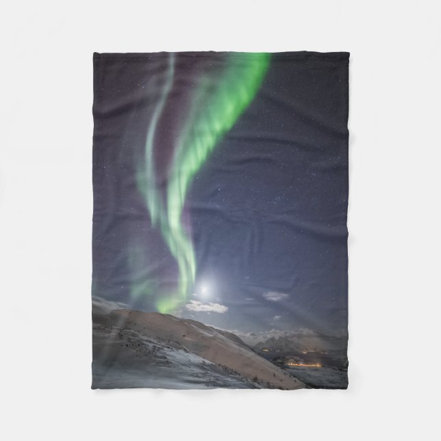 Cobertor De Velo Aurora Borealis Noruega (Frente)