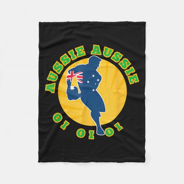 Cobertor De Velo Australia Rugby, Wallabies Aussie Aussie Aussie Oi (Frente)