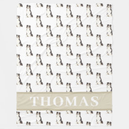 Cobertor De Velo Australian Shepherd Personalizado