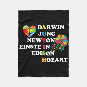 Cobertor De Velo Autism Darwin Jung Newton Einste Em Edison Mozart