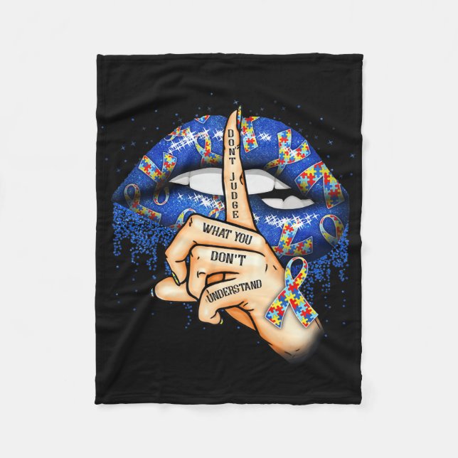 Cobertor De Velo Autism Lips Autism Mom  (Frente)