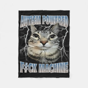 Cobertor De Velo Autism Powered F#ck Machine Engraçado Meme Autisti