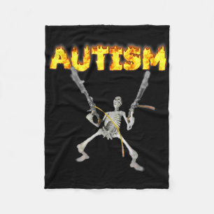 Cobertor De Velo Autism Skeleton Engraçado Memória De Tanque Especí