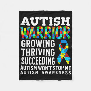 Cobertor De Velo Autism Warrior Kids Quebra-cabeça de Suporte a Aut