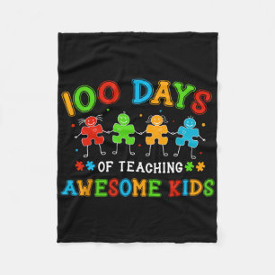 Cobertor De Velo Autismo 100º Dia Da Escola 100 Dias De Ensino