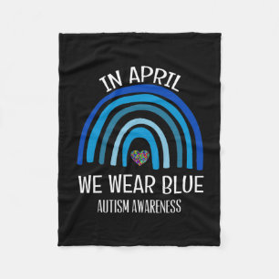 Cobertor De Velo Autismo Arco-íris Em Abril Usamos Azul Conscientiz