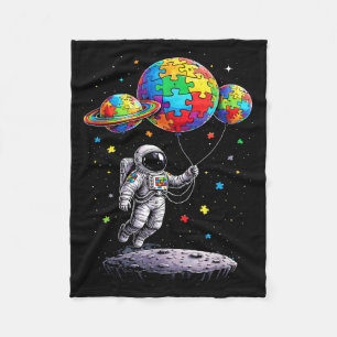 Cobertor De Velo Autismo astronauta balão consciência do autismo es