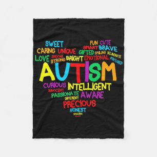 Cobertor De Velo Autismo Autismo Cardíaco Sensibilização Orgulhosa 
