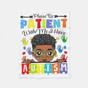 Cobertor De Velo Autismo Consciência Por Favor Seja Paciente Comigo