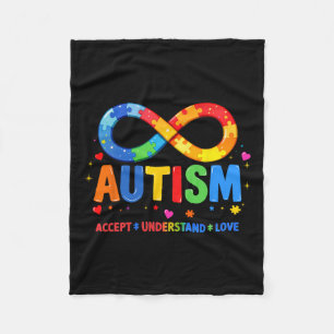 Cobertor De Velo Autismo Conscientista Accept Compreende Amor Com A