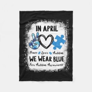 Cobertor De Velo Autismo Do Amor Pela Paz Em Abril Vestimos Azul Pa