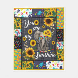 Cobertor De Velo Autismo Elefante Girassol Você É Meu Sol