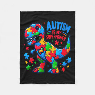 Cobertor De Velo Autismo Feminino - Dinossauro - Quebra-cabeça - Ar