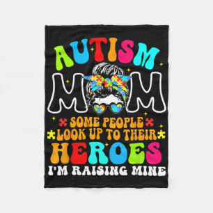 Cobertor De Velo Autismo Mãe Levantando Herói Bagunça Mensagem Bun