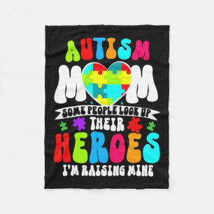 Cobertor De Velo Autismo Mamãe Groovy Heart Quebra-cabeça Autismo C