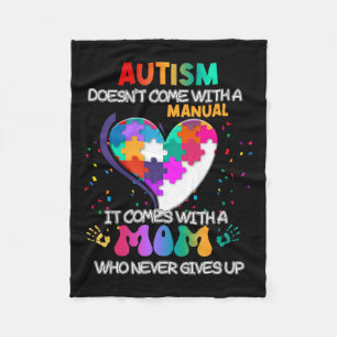 Cobertor De Velo Autismo Mamãe não vem com um Autismo feminino manu