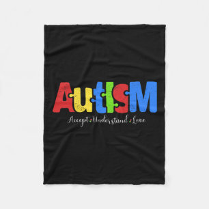 Cobertor De Velo Autismo Quebra-cabeça Accept Entenda Autismo Autis