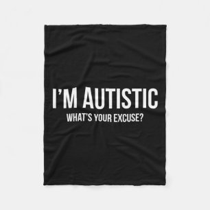 Cobertor De Velo Autismo Sarcástico - Eu sou autista