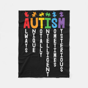 Cobertor De Velo Autismo Sempre Único Aw Totalmente Inteligente
