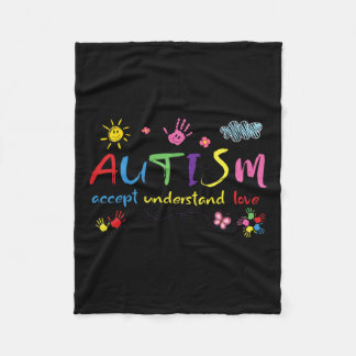 Cobertor De Velo Autismo Sensibilização Aceita Amor Compreende Meni