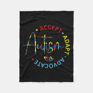 Cobertor De Velo Autismo Sensibilização Aceite Adaptar Advocate Aut