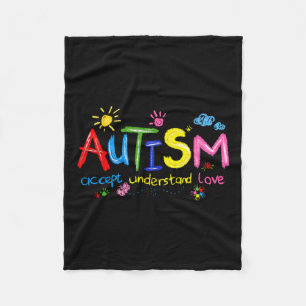 Cobertor De Velo Autismo Sensibilização Aceite Compreender Professo
