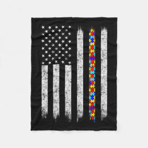 Cobertor De Velo Autismo Sensibilização Bandeira Americana