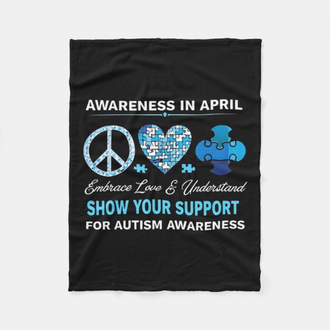 Cobertor De Velo Autismo Sensibilização Indivíduos Autistas Advoc A (Frente)