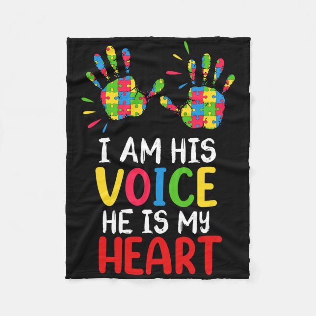 Cobertor De Velo Autismo Sensibilização Mãe Pai (Frente)