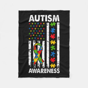 Cobertor De Velo Autismo Sensibilização Quebra-cabeça de Bandeira A