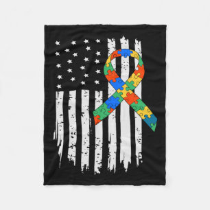 Cobertor De Velo Autismo Sensibilização Quebra-cabeça de Bandeira A