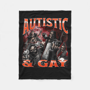 Cobertor De Velo Autista E Gay Engraçado Esqueleto Meme Bootleg Dur