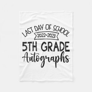 Cobertor De Velo Autografo Do Último Dia Da Escola - Graduação Do 5