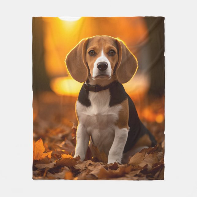 Cobertor De Velo Autumn Beagle Pup (Frente)