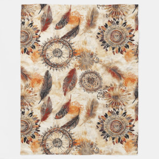 Cobertor De Velo Autumn Boho Feather