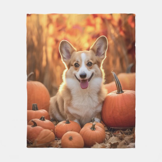 Cobertor De Velo Autumn Corgi (Frente)