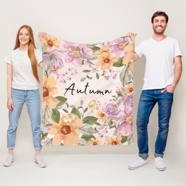 Cobertor De Velo Autumn Floral e guião Rosa Verde (In Situ)