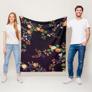Cobertor De Velo Autumn Flower and Leaf, Design japonês