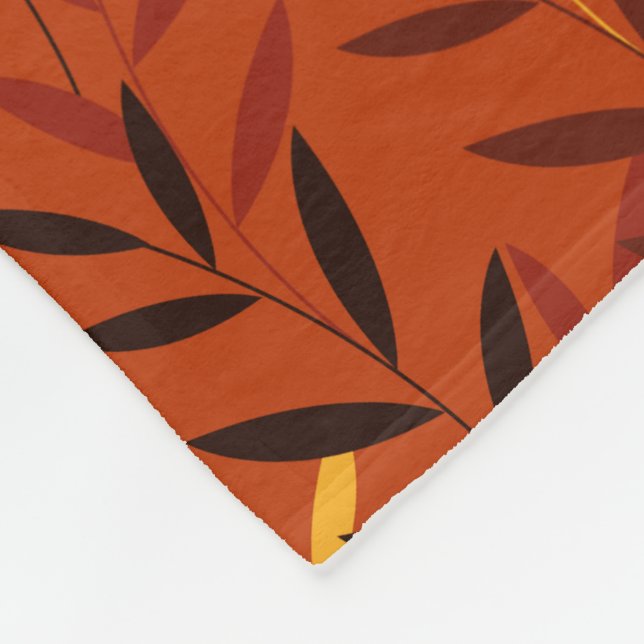 Cobertor De Velo Autumn Leaves Pattern - Warm Fall Foliage Design (Quina)
