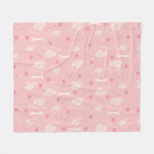 Cobertor De Velo Autumn Leaves Pink Vanilla (Frente (Horizontal))
