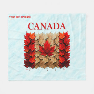 Cobertor De Velo Autumn Maple Leaf Canada Flag