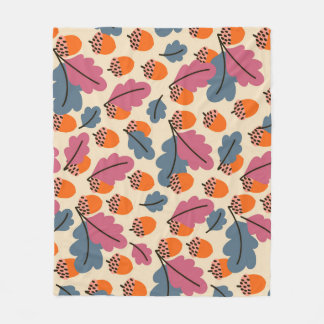 Cobertor De Velo Autumn Oak: Leaves e Acorns Pattern