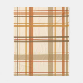 Cobertor De Velo Autumn Plaid Fleece Blanket