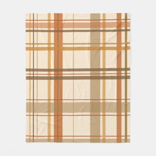 Cobertor De Velo Autumn Plaid Fleece Blanket  (Frente)