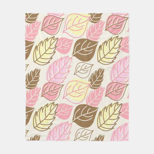 Cobertor De Velo Autumn Splendor: Leaf Seamless Pattern (Frente)