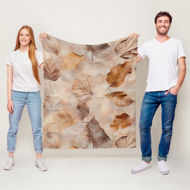 Cobertor De Velo Autumn Whisper - Fall Leaves in Warm Earth Tones 5 (In Situ)