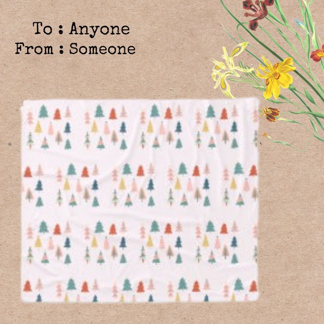 Cobertor De Velo Avanço Moderno da Floresta de Natal (Criador carregado)