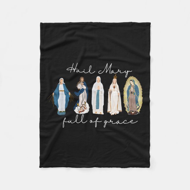 Cobertor De Velo Ave Maria Cheio De Graça, Bela Virgem Maria, Bíbli (Frente)