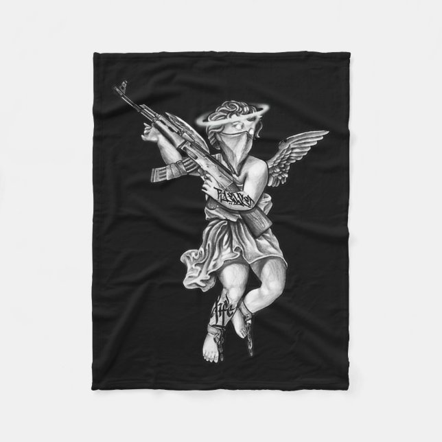 Cobertor De Velo Avenging Angel Sinner Chicano Tattoo (Frente)